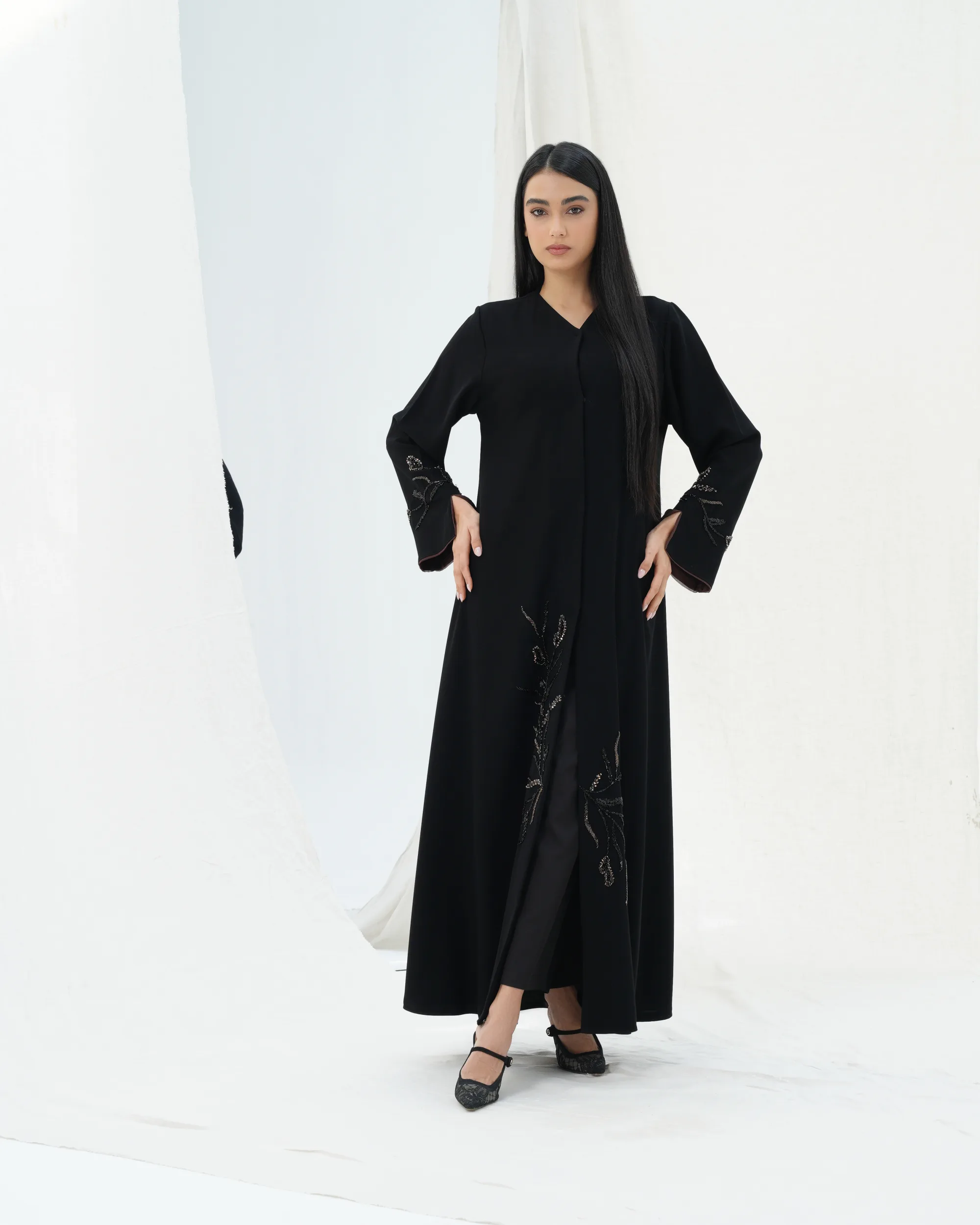 Brown Crystal Abaya