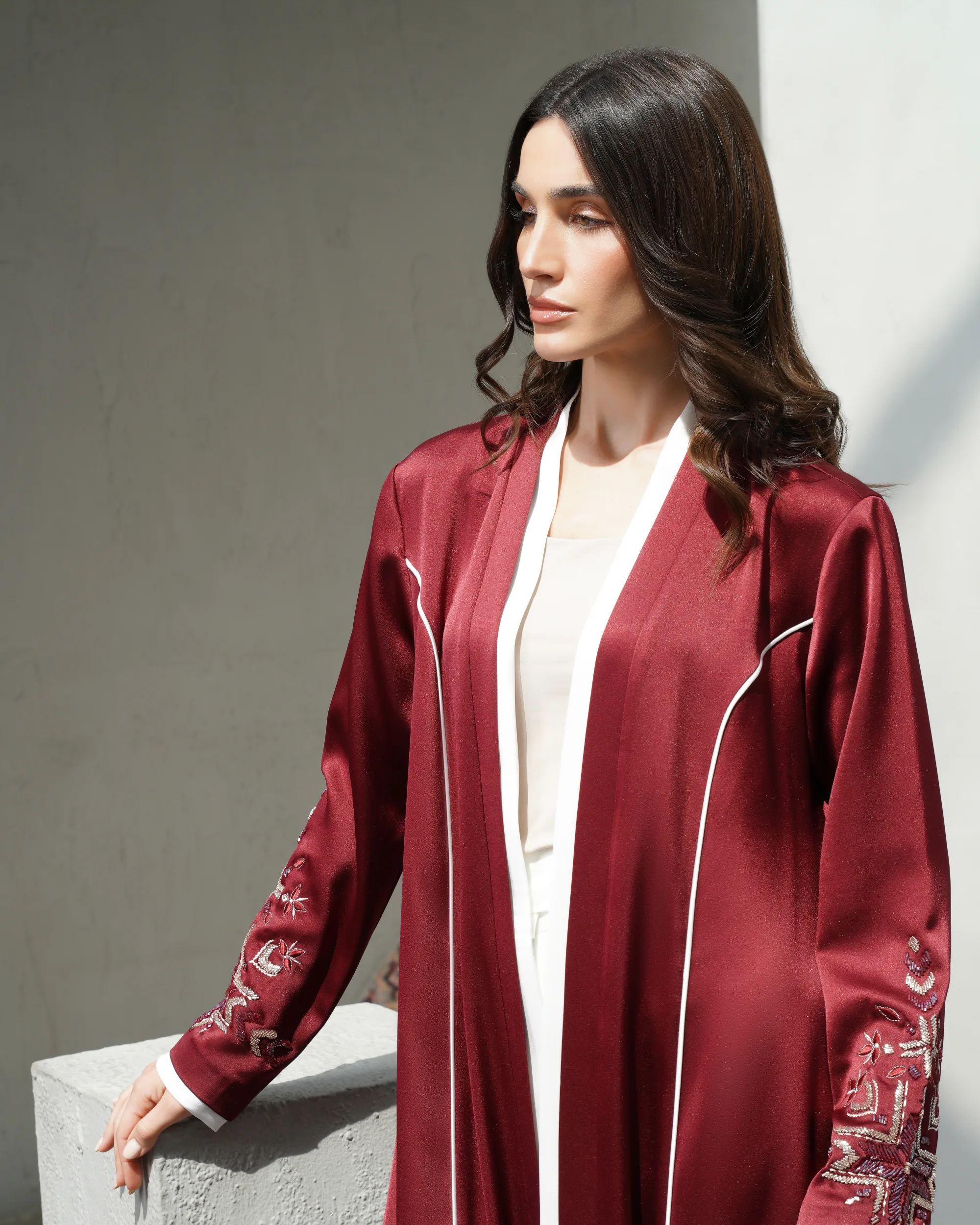 Burgundy Royal Abaya
