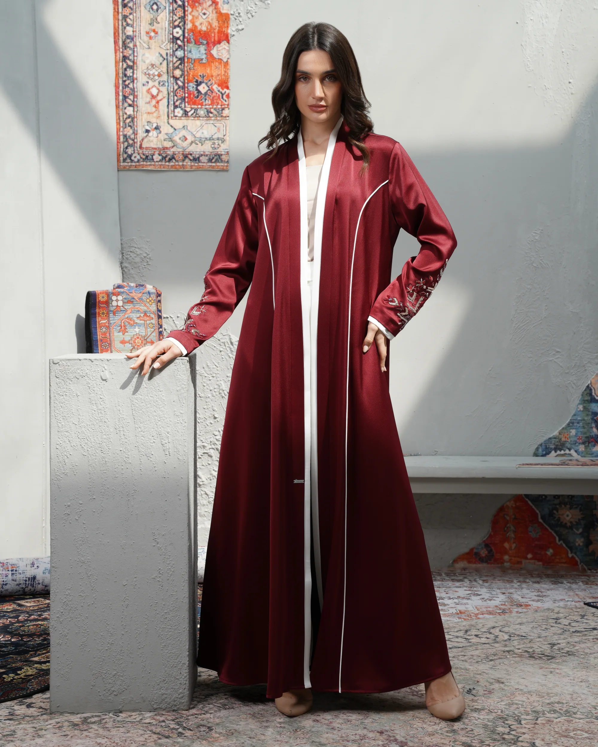Burgundy Royal Abaya