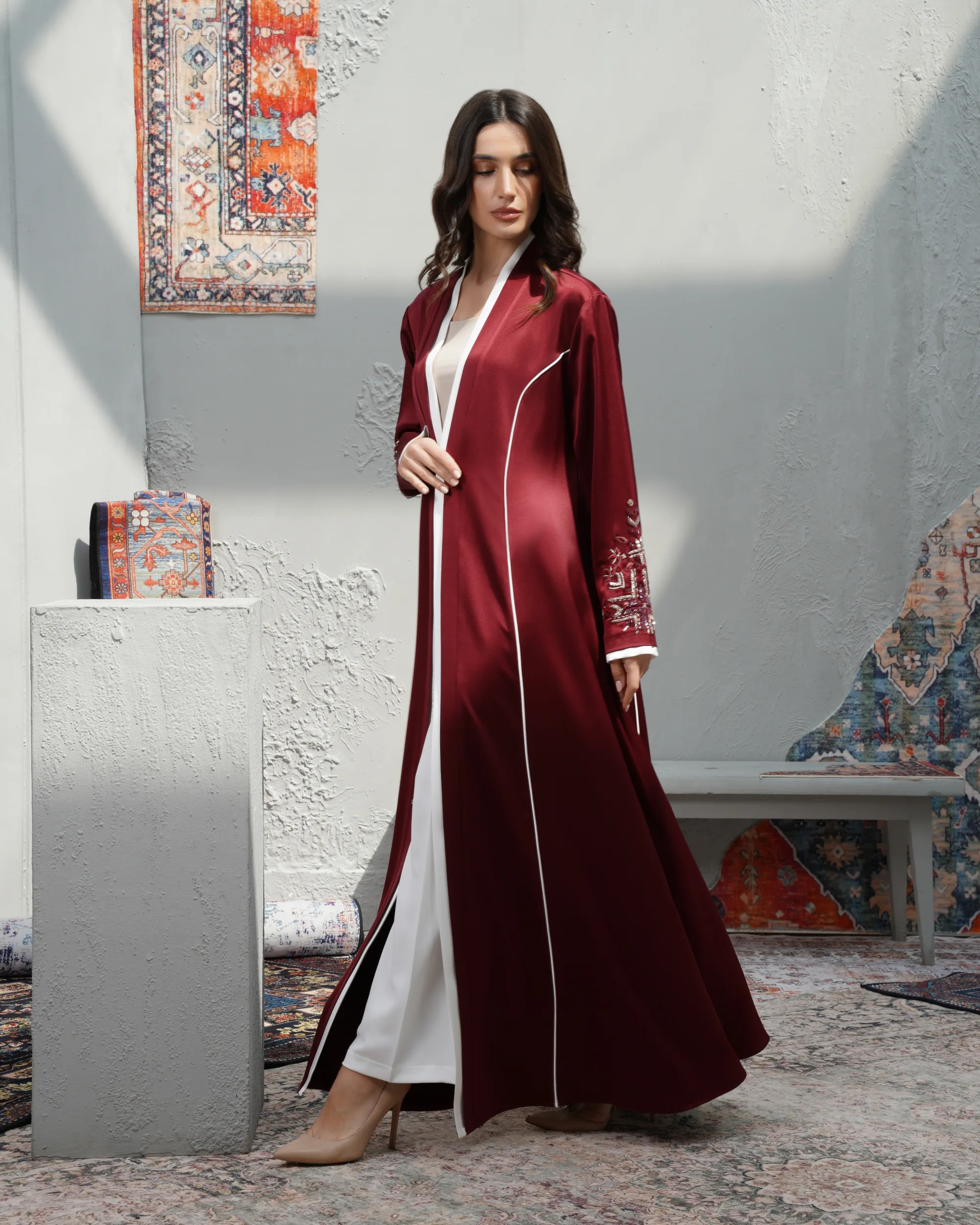 Burgundy Royal Abaya