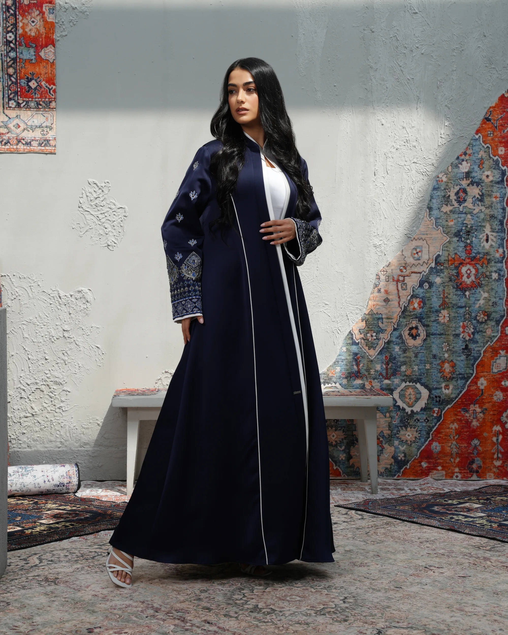 Noor Navy Blue Abaya