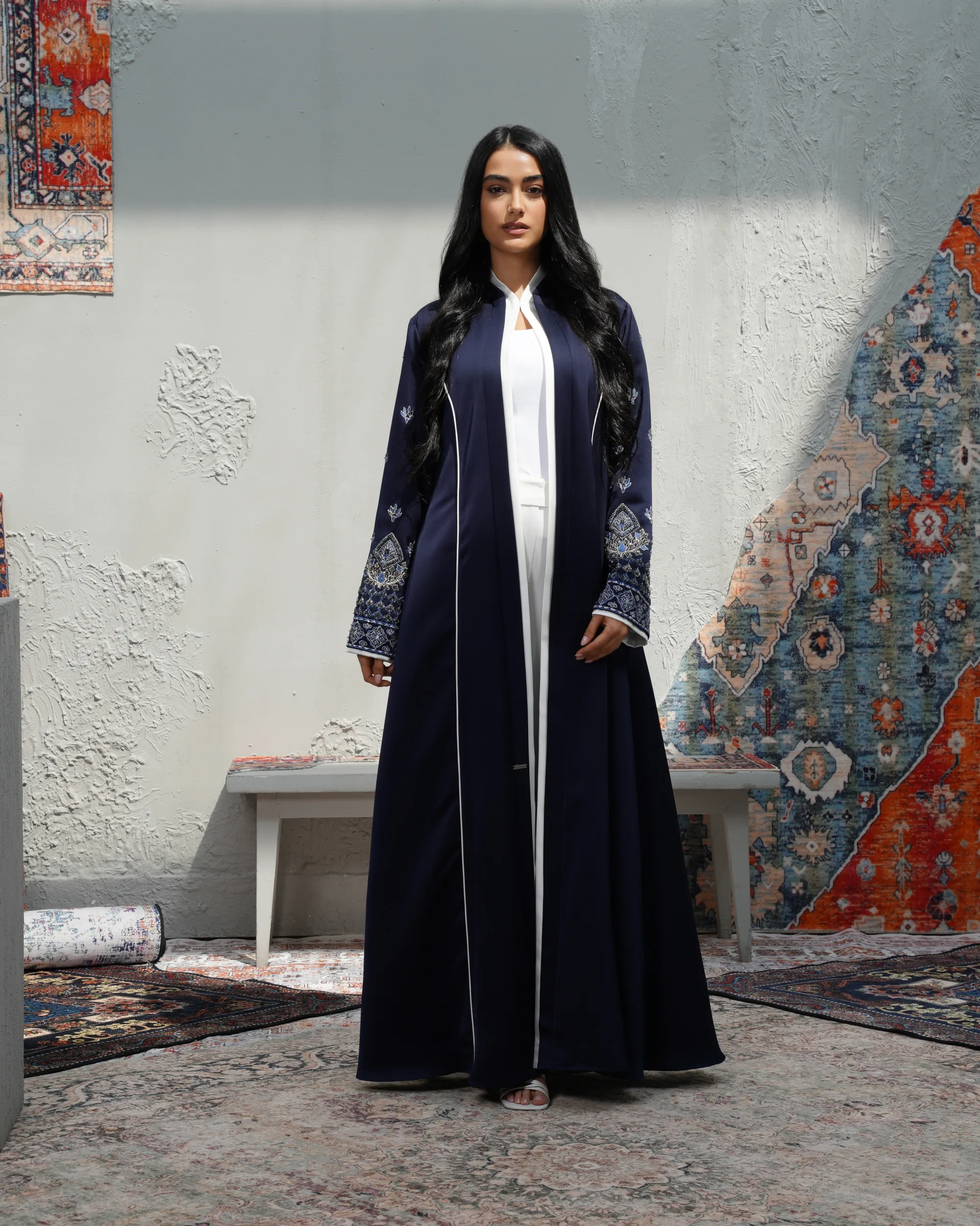 Noor Navy Blue Abaya